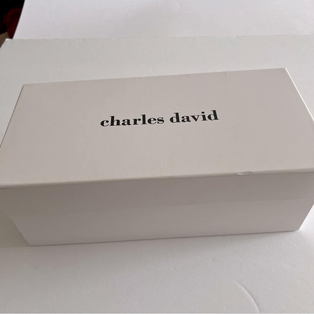 CHARLES DAVID KENYA EMBELLISHED METALLIC LEATHER FLAT SANDALS SIZE 9 NEW IN BOX - Picture 12 of 12